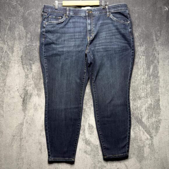 SONOMA Goods for Life Denim - SONOMA Goods For Life Jeans Womens 20W Blue High Rise Skinny Stretch Dark Denim